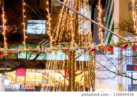 Christmas illuminations in front of Kunitachi Station 116684436