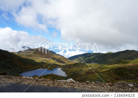 Lake in Between Mountain at Old Silk Route Sikkim Lake in Between Mountain at Old Silk Route Sikkim 116684828