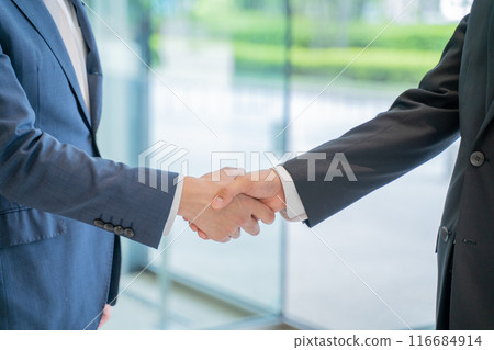 A businessman shaking hands A businessman shaking hands 116684914
