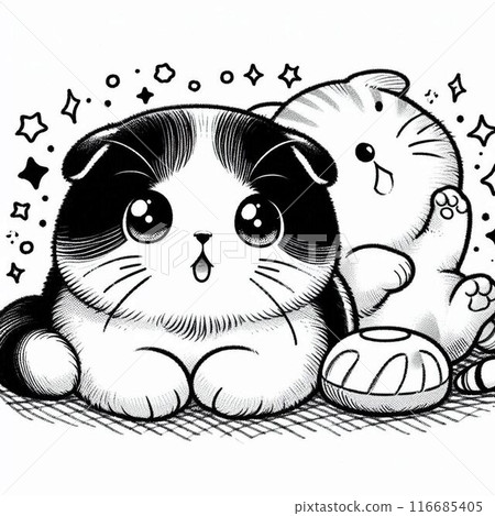 Cat illustration coloring 116685405
