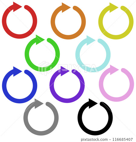 Loop arrow icon (set) 116685407