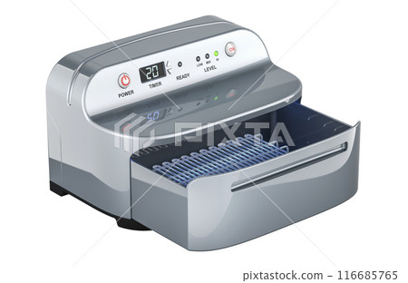 Silver UV Sterilizer Disinfection Box, 3D rendering 116685765