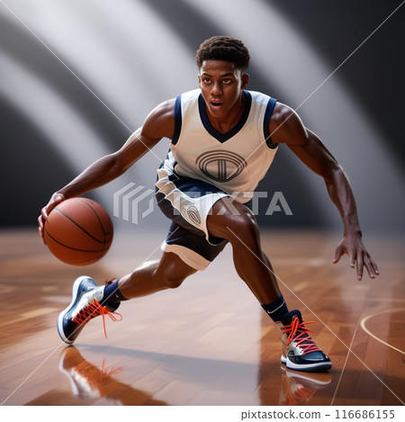 Black player dribbling 116686155