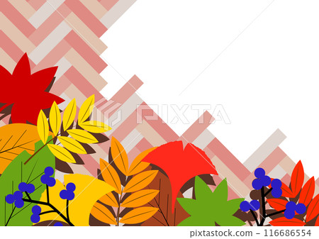 Herringbone pattern autumn wallpaper material 116686554