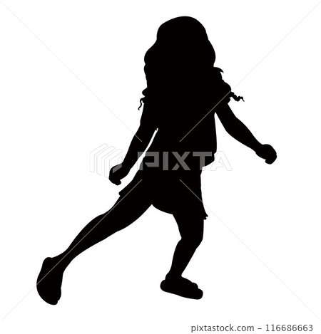 a girl body silhouette vector a girl body silhouette vector 116686663