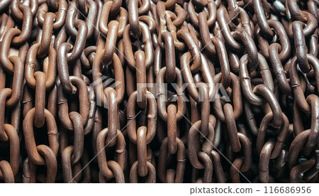 背景覆蓋著生鏽的鏈條_01_AI生成的圖像 116686956