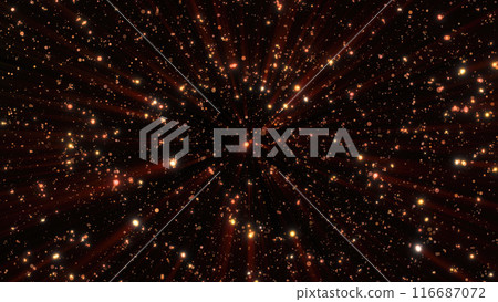 Abstract background of bright yellow glowing shiny dots of bokeh stars and circles of beautiful festive space Abstract background of bright yellow glowing shiny dots of bokeh stars and circles of beautiful festive space 116687072
