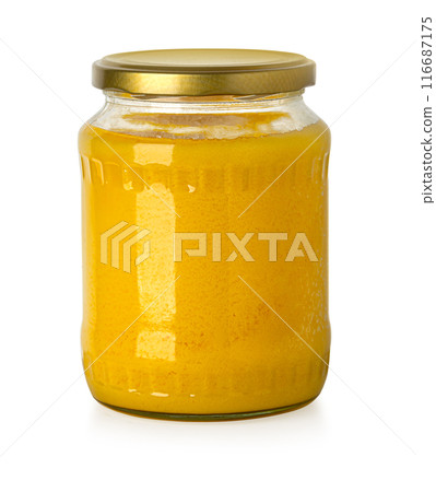 Ghee or clarified butter in jar Ghee or clarified butter in jar 116687175