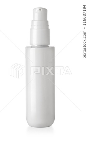White bottle with sprayer. 116687194