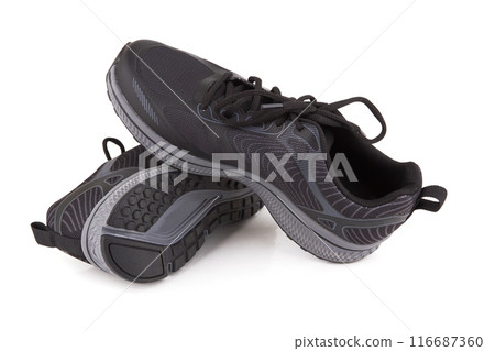 Gray sneakers isolated 116687360