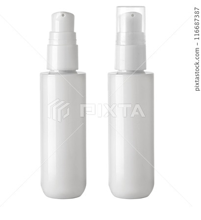 White bottle with sprayer. White bottle with sprayer. 116687387