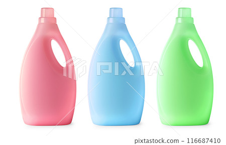 Side view of a plastic bottle 116687410