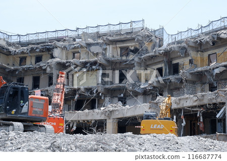Building being demolished Building being demolished 116687774