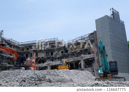 Building being demolished Building being demolished 116687775