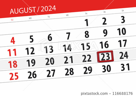 Calendar 2024, deadline, day, month, page, organizer, date, August, friday, number 23 116688176