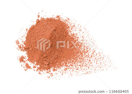 Orange powder isolated on white background 116688405