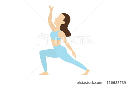 Illustration of a woman doing yoga poses 116688789
