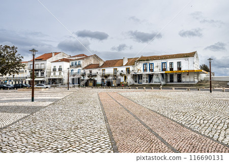The central square of Nazare Sitio on the hilltop, Central Portugal, Europe. The central square of Nazare Sitio on the hilltop, Central Portugal, Europe. 116690131