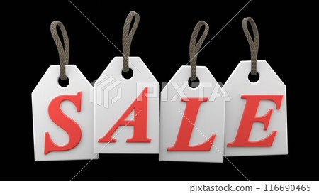 Sale text banner, transperent background 116690465