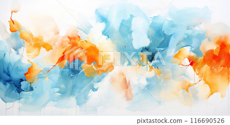 Abstract vibrant color paint brush strokes art background. Thick texture, dynamic, expressive, artistic, painterly pattern texture wallpaper backdrop 116690526