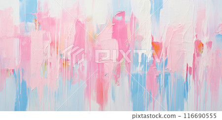 Abstract vibrant color paint brush strokes art background. Thick texture, dynamic, expressive, artistic, painterly pattern texture wallpaper backdrop Abstract vibrant color paint brush strokes art background. Thick texture, dynamic, expressive, artistic, painterly pattern texture wallpaper backdrop 116690555