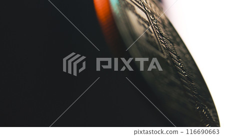 Slow motion of spinning golden bitcoin coin. P2P BTC trading Slow motion of spinning golden bitcoin coin. P2P BTC trading 116690663
