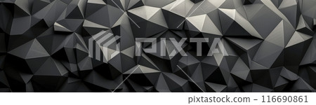 Abstract Black Geometric Wall Pattern 116690861