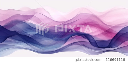 Abstract blue, purple, pink, and violet watercolor swirls and waves background wallpaper. Expressive artistic texture pattern isolated on white backdrop 116691116