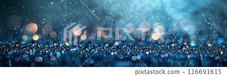 Abstract Blue Bokeh Background With Rain Drops Abstract Blue Bokeh Background With Rain Drops 116691615