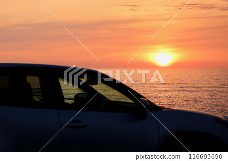 汽車和朝日 汽車和朝日 116693690