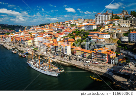 Aerial view of Porto city, Portugal 116693868