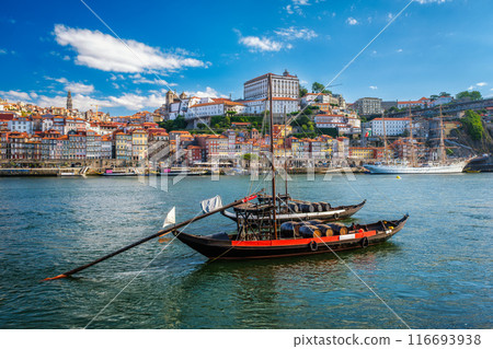 View of Porto city over Douro river. Porto, Vila Nova de Gaia, Portugal 116693938
