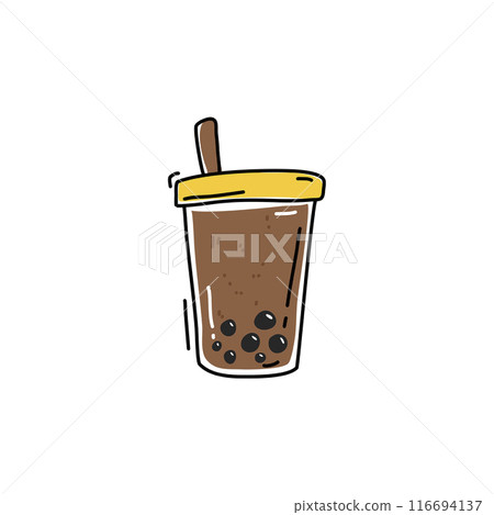 Hand drawn bubble tea Hand drawn bubble tea 116694137