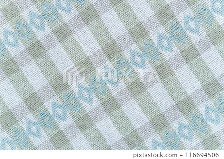 Cotton blue color fabric hand weave texture, background. 116694506