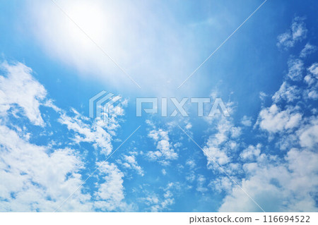 Autumn blue sky, clouds and sun Autumn blue sky, clouds and sun 116694522