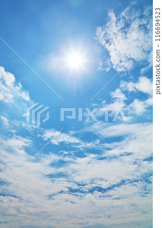 Autumn blue sky, clouds and sun Autumn blue sky, clouds and sun 116694523