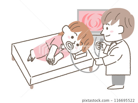 一名婦女接受胃鏡檢查的插圖 116695522