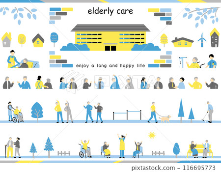 People enjoying retirement life 116695773