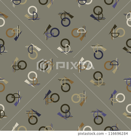 Abstract line shape geometric motif basic pattern continuous background. Oriental style tile modern lux fabric design textile swatch. Abstract line shape geometric motif basic pattern continuous background. Oriental style tile modern lux fabric design textile swatch. 116696284