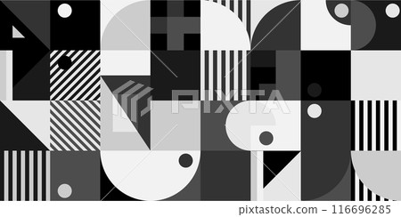 Bauhaus geometric abstract pattern vector art graphic design . Vector illustration Bauhaus geometric abstract pattern vector art graphic design . Vector illustration 116696285