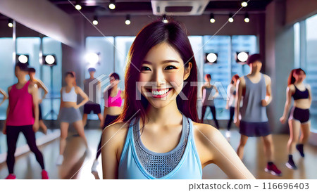 Dance fitness connected by smiles Dance fitness connected by smiles 116696403