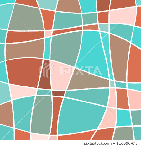 Stained glass-like white lines and colored surfaces background illustration 9 116696475
