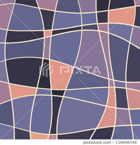 Stained glass-like white lines and colored surfaces background illustration 52 Stained glass-like white lines and colored surfaces background illustration 52 116696548