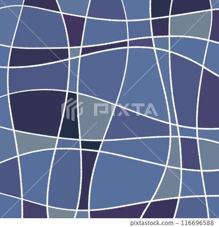 Stained glass-like white lines and colored surfaces background illustration 74 116696588
