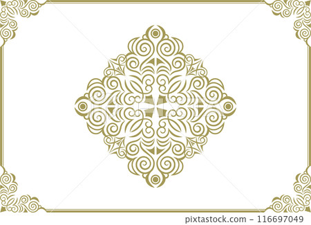 Classic, elegant and gorgeous decorative frame, blue and gold Classic, elegant and gorgeous decorative frame, blue and gold 116697049