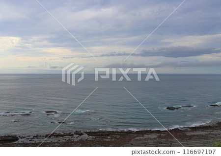 多雲的天空,大海,日南海岸 多雲的天空,大海,日南海岸 116697107