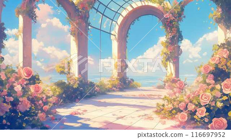 Sea breeze and rose arch 116697952