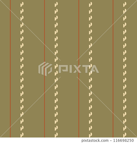 Vertical striped sewing stitches seamless pattern on green background. Vertical striped sewing stitches seamless pattern on green background. 116698250