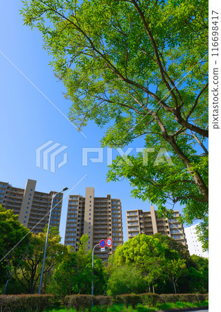 [大阪府]4月，北千里站週邊的街景 116698417