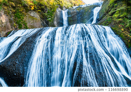 Fukuroda Falls in autumn colors in Ibaraki 116698890